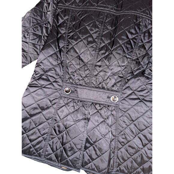 Shelli Segal - Laundry Puffer jacket- Black With Animal Print EUC Size XS - Picture 8 of 11